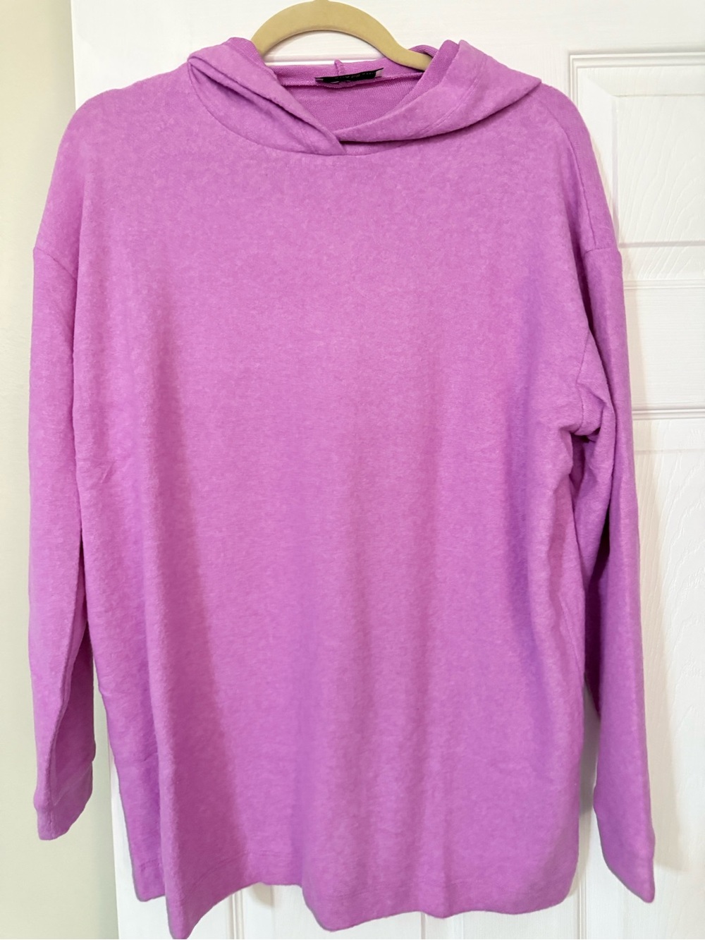 Zenana Outfitters Lavender Hooded Pullover Sweater